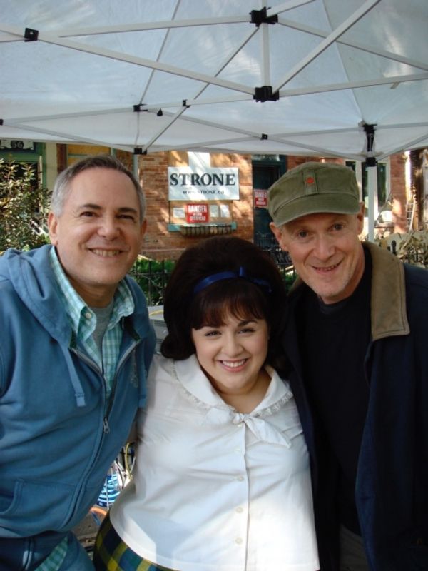 On set for HAIRSPRAY: Craig Zadan, Nikki Blonsky & Neil Meron Photo