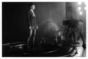 Judy Davis rehearses a musical sequence for LIFE WITH JUDY GARLAND. Photo