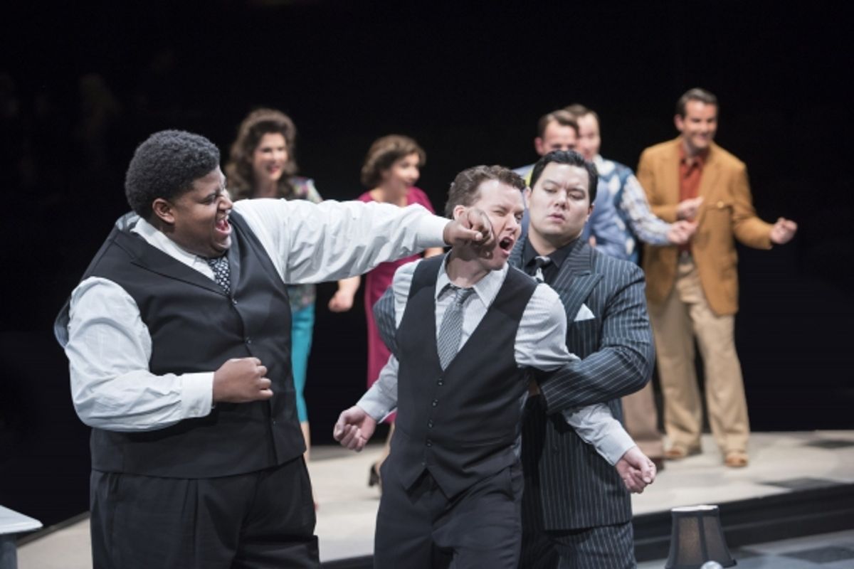 Lorenzo Rush Jr. as ''Big Six'', Kevin Earley as ''Stone'' and Peter Sipla as ''Sonny'' at 