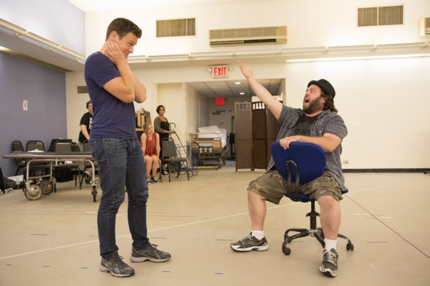 Photo Flash: In Rehearsal with Jonathan Groff, Ana Gasteyer & More for Encores! Off-Center's A NEW BRAIN  Image