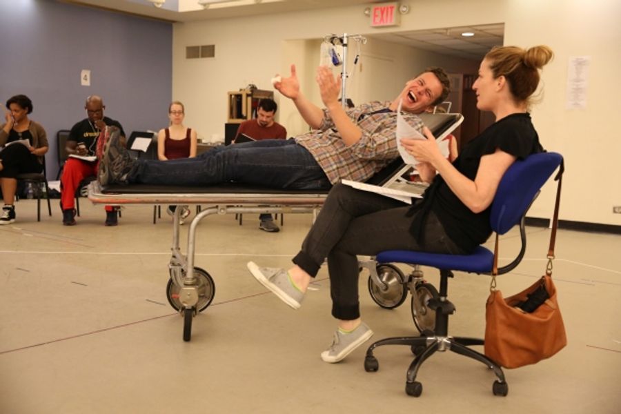 Photo Flash: In Rehearsal with Jonathan Groff, Ana Gasteyer & More for Encores! Off-Center's A NEW BRAIN Image