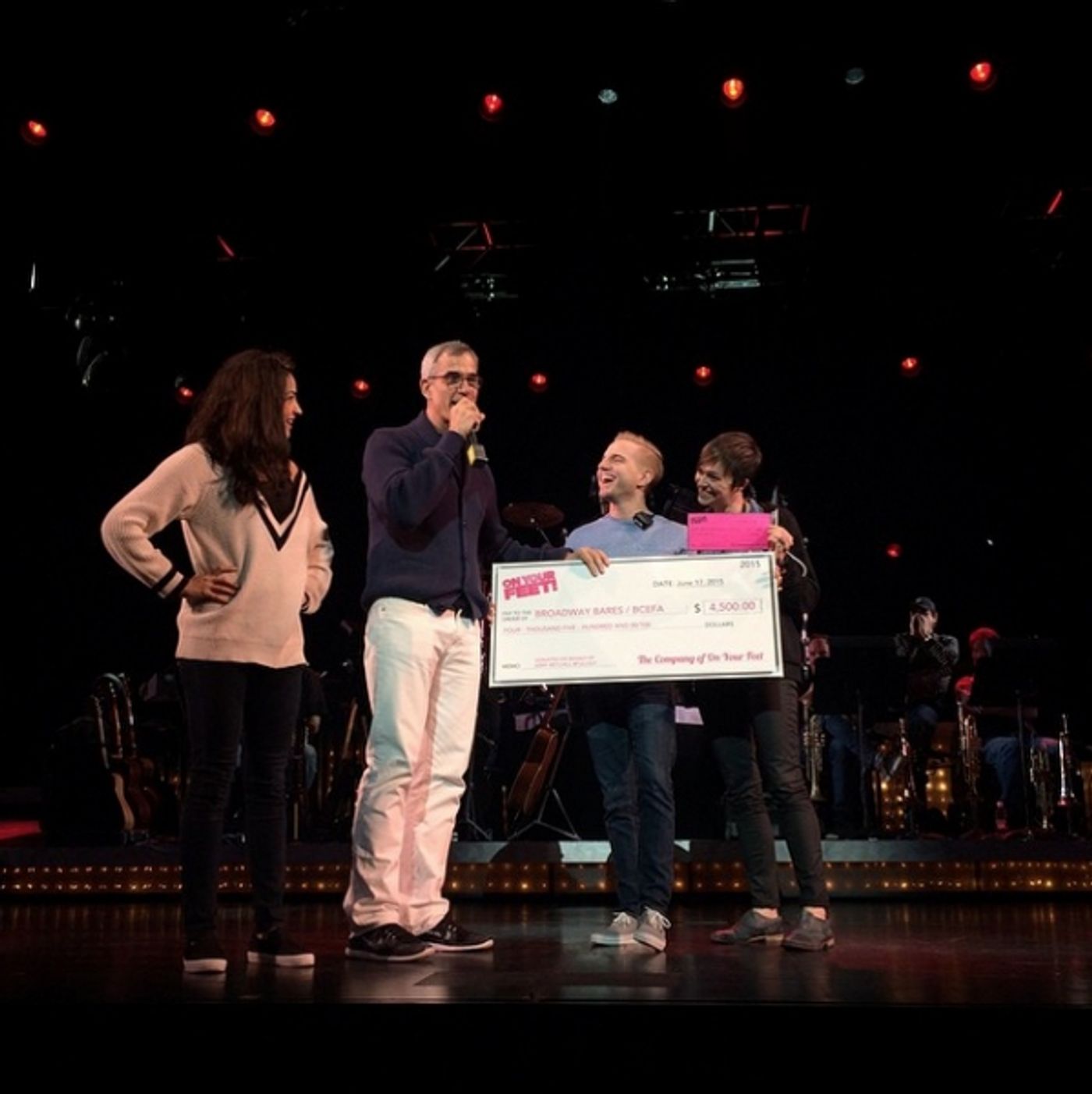Photo Flash: ON YOUR FEET! Celebrates Jerry Mitchell with Opening Night Donation to BROADWAY BARES Photo Flash: ON YOUR FEET! Celebrates Jerry Mitchell with Opening Night Donation to BROADWAY BARES Image