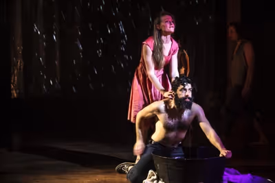 Thom Pasculli as Prospero and Dana Murphy as Miranda Photo
