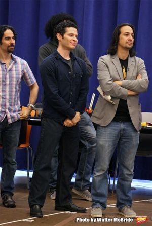 The Hamilton creative team:  Alex Lacamoire (musical supervision and orchestrations), Photo