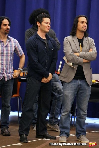 The Hamilton creative team:  Alex Lacamoire (musical supervision and orchestrations), Photo