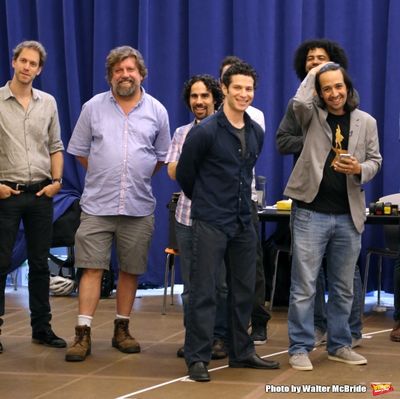 David Korins, Oskar Eustis, Andy Blankenbuehler, Alex Lacamoire, Thomas Kail, Daveed  Photo