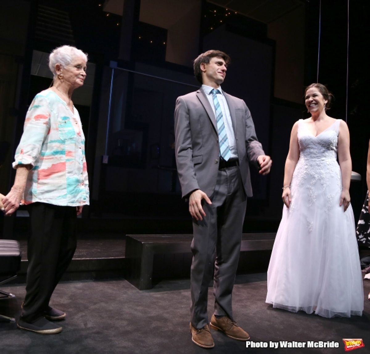 Barbara Barrie, Gideon Glick and Lindsay Mendez at 
