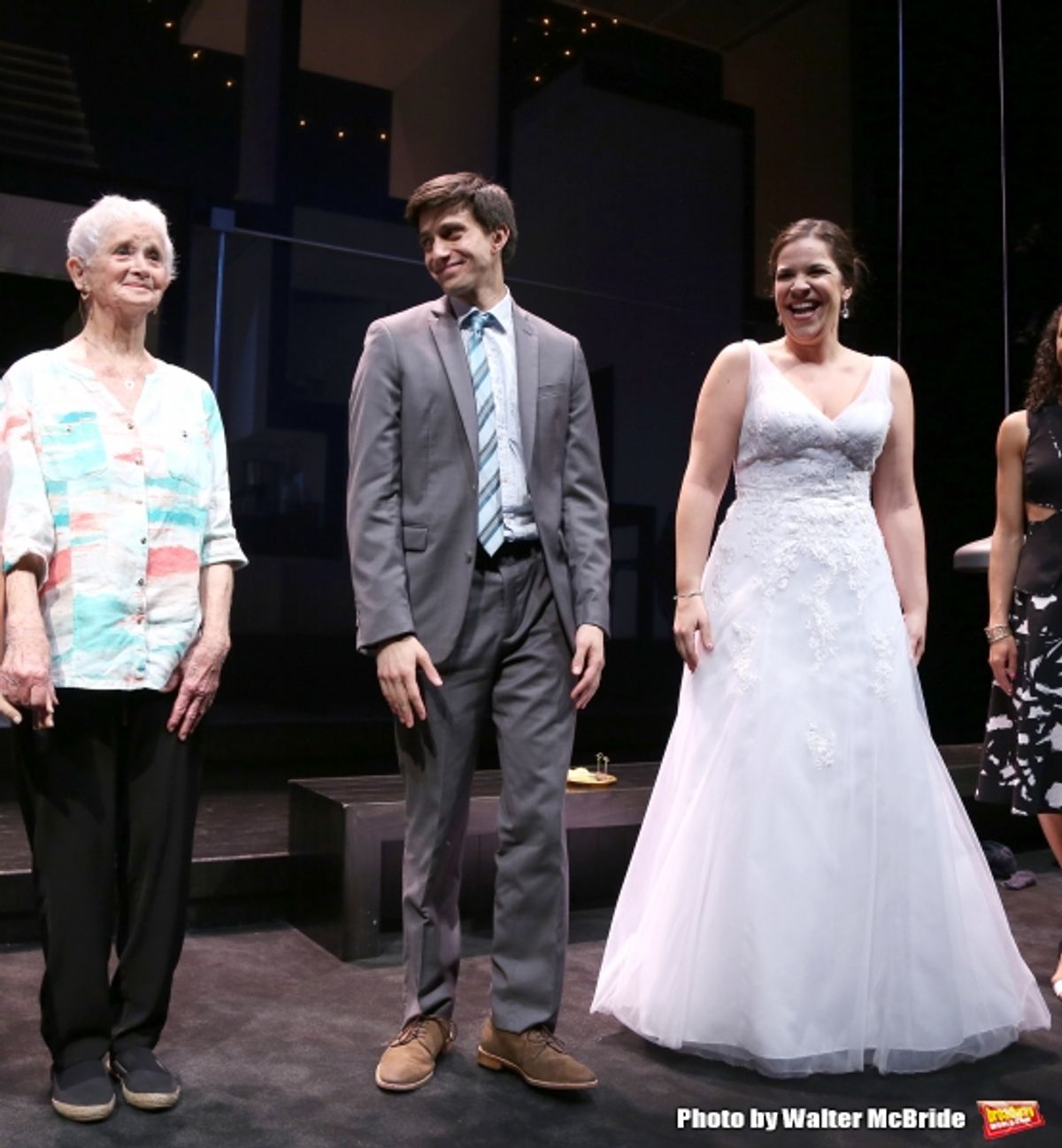 Barbara Barrie, Gideon Glick and Lindsay Mendez at 