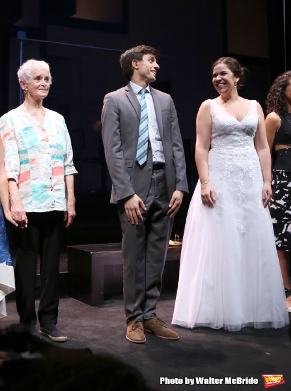 Barbara Barrie, Gideon Glick and Lindsay Mendez at 
