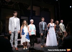 John Behlman, Sas Goldberg, Barbara Barrie, Gideon Glick, Lindsay Mendez, Carra Patterson, and Luke Smith during curtain call at the ''Significant Other'' Opening Night at Laura Pels Theatre on June 18, 2015 in New York City. @ BroadwayWorld John Behlman, Sas Goldberg, Barbara Barrie, Gideon Glick, Lindsay Mendez, Carra Patte Photo