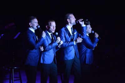 Daniel Reichard, Christian Hoff, J. Robert Spencer and Michael Longoria Photo