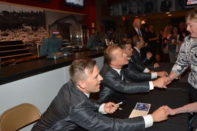 Daniel Reichard, Christian Hoff, Michael Longoria and J. Robert Spencer Photo