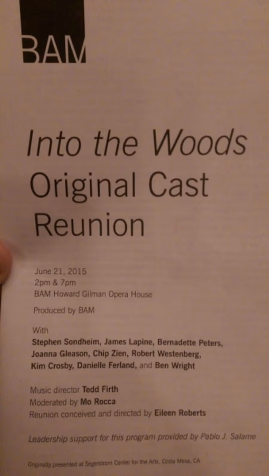 Photo Flash: INTO THE WOODS They Go Again! Check out Snap-Shots From Today's Original Cast Reunion! Image