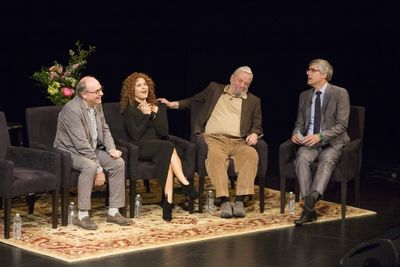 James Lapine, Bernadette Peters, Stephen Sondheim, Mo Rocca Photo