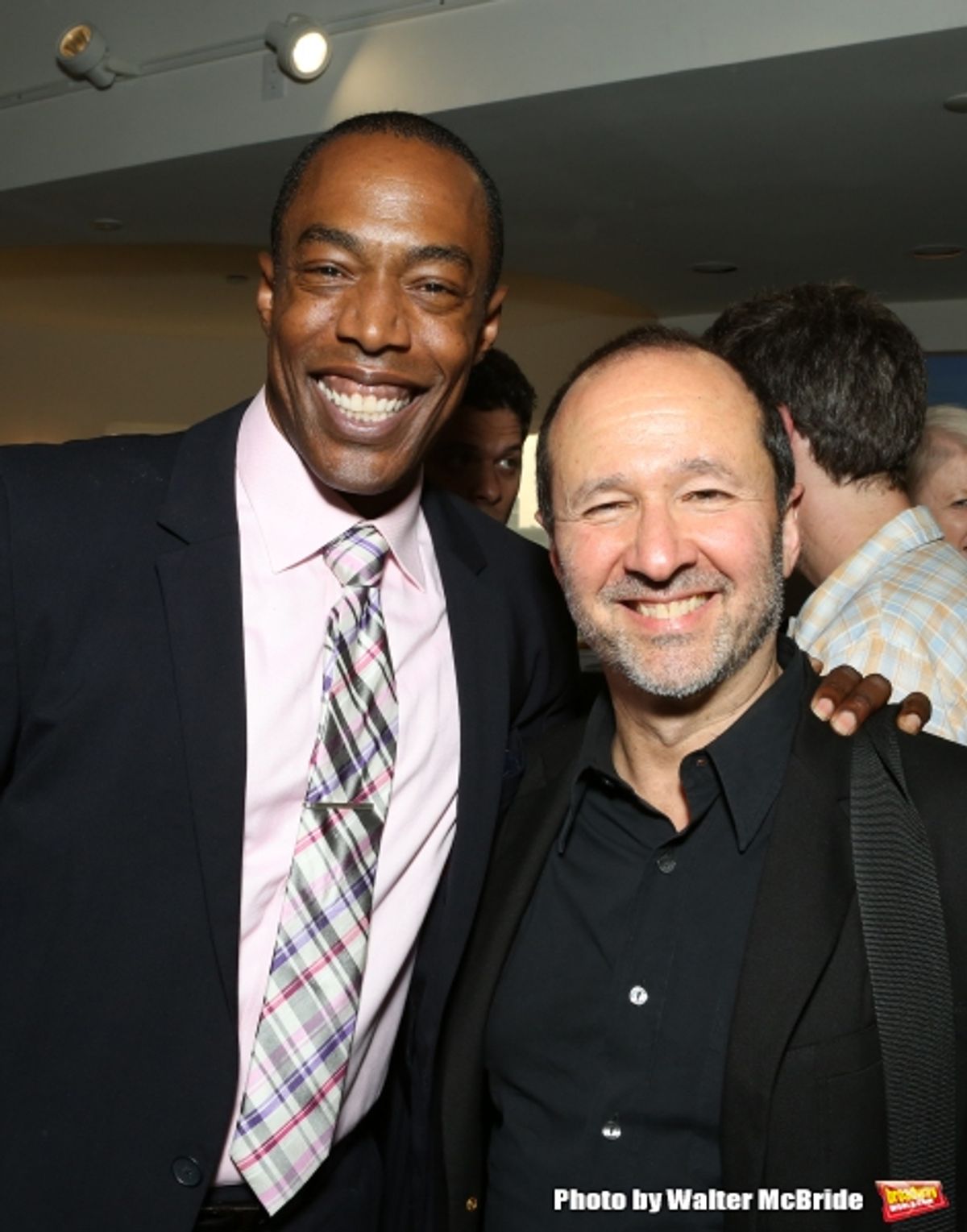 Michael McElroy and Steve Lutvak attend ''Parlor Night'' A benefit evening for The Broadway Inspirational Voices Outreach Program at the home of Roy and Jenny Neiderhoffer on June 22, 2015 in New York City. at 