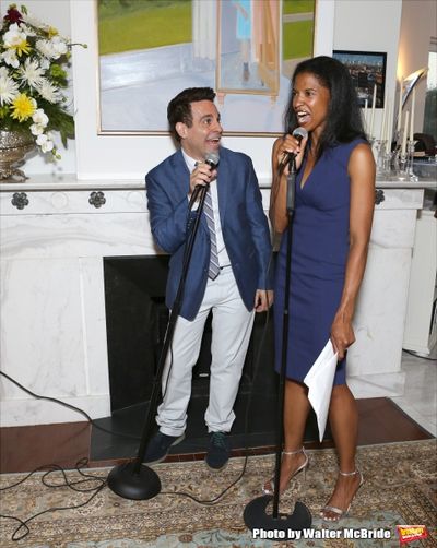 Mario Cantone and Renee Elise Goldsberry perform at ''Parlor Night'' A benefit evenin Photo