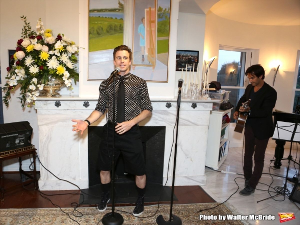 Gavin Creel and Robbie Routh perform at ''Parlor Night'' A benefit evening for The Broadway Inspirational Voices Outreach Program at the home of Roy and Jenny Neiderhoffer on June 22, 2015 in New York City. at 