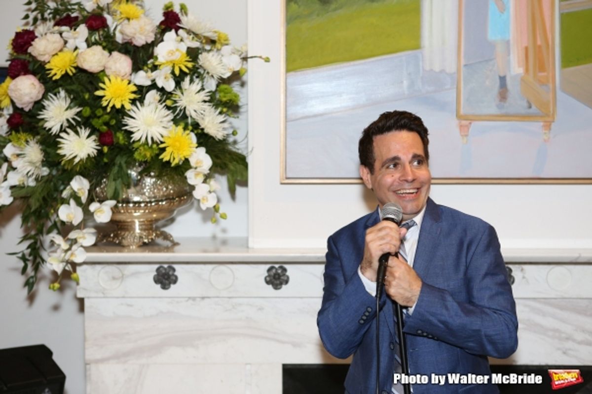 Mario Cantone performs at ''Parlor Night'' A benefit evening for The Broadway Inspirational Voices Outreach Program at the home of Roy and Jenny Neiderhoffer on June 22, 2015 in New York City. at 