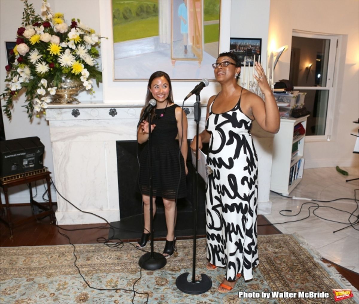Di Ana Pisarri and Schele Williams attend ''Parlor Night'' A benefit evening for The Broadway Inspirational Voices Outreach Program at the home of Roy and Jenny Neiderhoffer on June 22, 2015 in New York City. at 