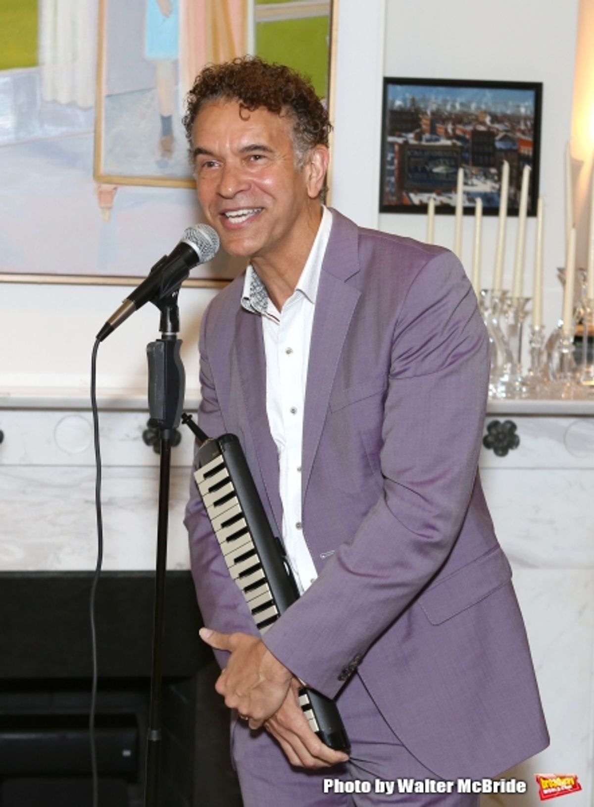 Brian Stokes Mitchell performs at the ''Parlor Night'' A benefit evening for The Broadway Inspirational Voices Outreach Program at the home of Roy and Jenny Neiderhoffer on June 22, 2015 in New York City. at 