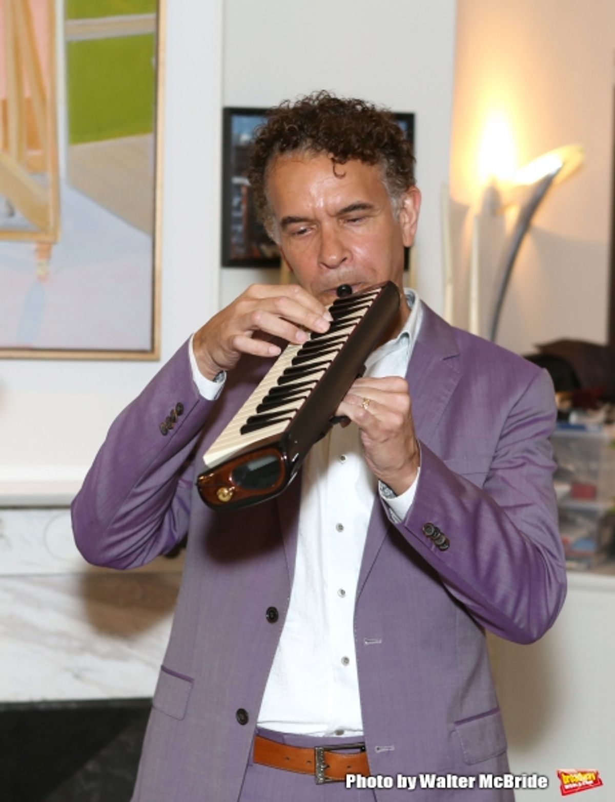 Brian Stokes Mitchell performs at the ''Parlor Night'' A benefit evening for The Broadway Inspirational Voices Outreach Program at the home of Roy and Jenny Neiderhoffer on June 22, 2015 in New York City. at 