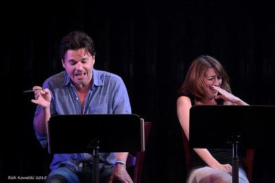 Hunter Foster makes a bold character choice. Kate Wetherhead responds accordingly. Photo
