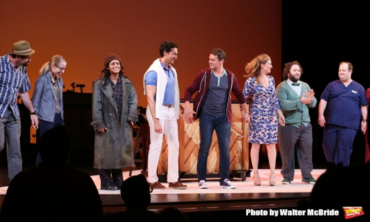 Bradley Dean, Alyse Alan Louis, Rema Webb, Aaron Lazar, Jonathan Groff, Ana Gasteyer, Dan Fogler and Josh Lamon  at 