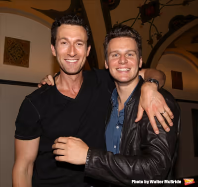 Aaron Lazar and Jonathan Groff Photo