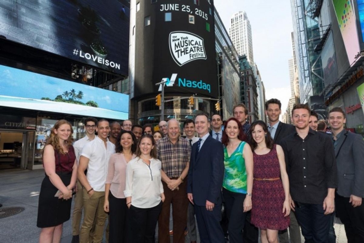 Executive Director and Producer of NYMF, Dan Markley, rang the NASDAQ opening bell with the teams behind five of this year''s productions. at 