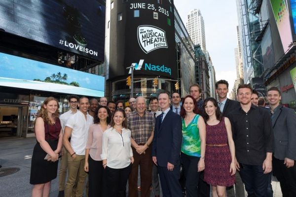 Executive Director and Producer of NYMF, Dan Markley, rang the NASDAQ opening bell wi Photo