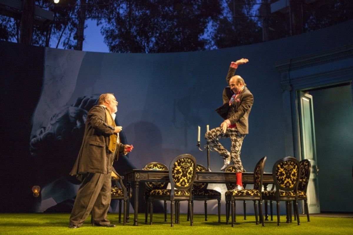 Tom McGowan as Sir Toby Belch and Patrick Kerr as Andrew Aguecheek at 