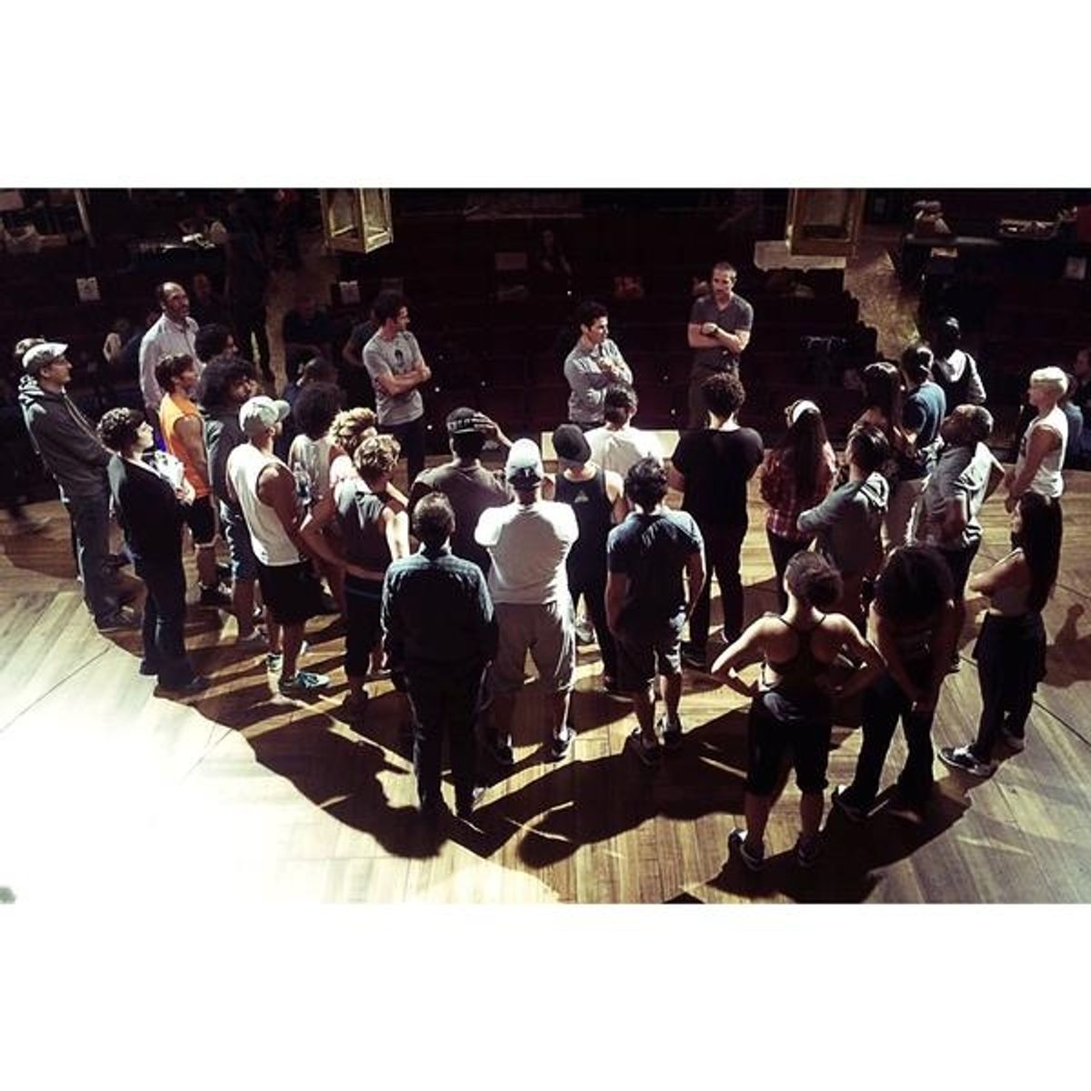 Lin-Manuel Miranda and Hamilton company at 
