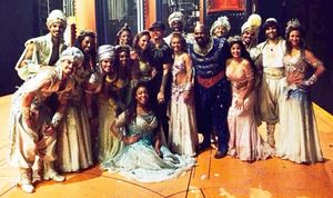 Adam Lambert with the Broadway cast of Disney's Aladdin @ BroadwayWorld Adam Lambert with the Broadway cast of Disney's Aladdin Photo