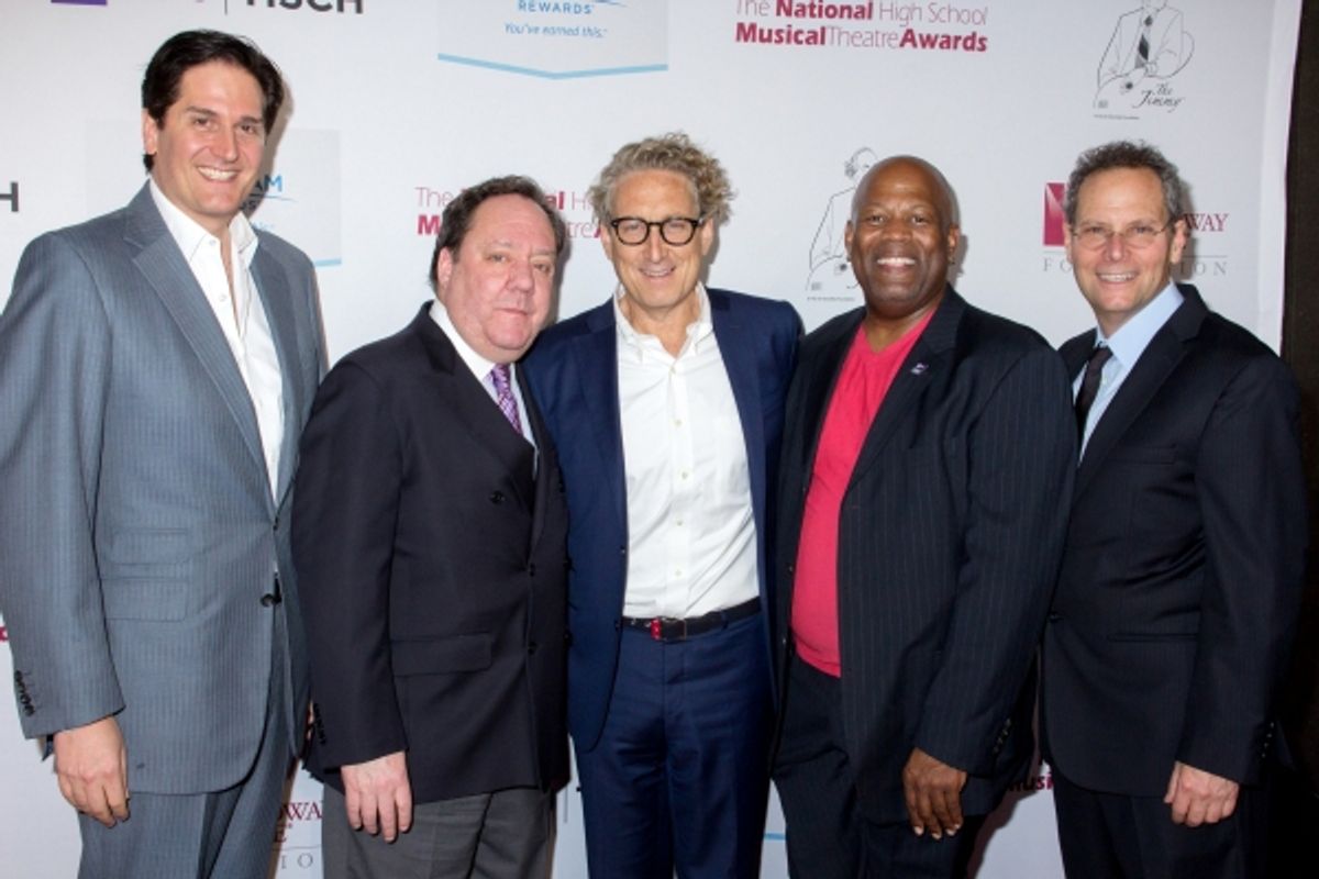 Nick Scandalios, James L. Nederlander, Bernie Telsey, Kent Gash, Van Kaplan at 
