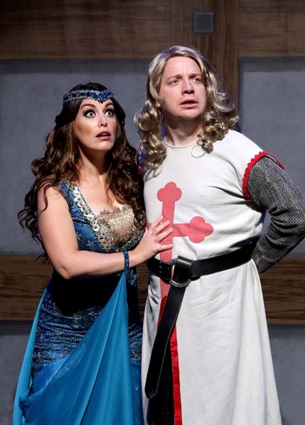 Jackie Schmillen is The Lady of the Lake and Charlie Reese is Sir Galahad Photo