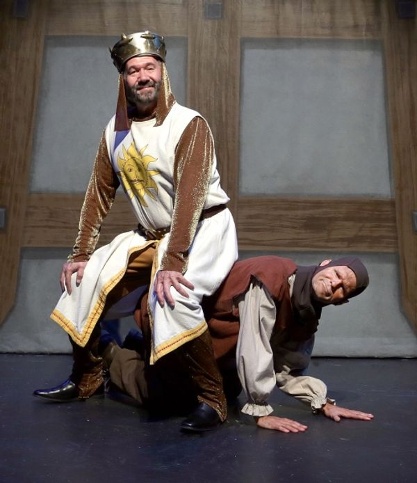 Kent Fieldsend is King Arthur and Brett Spahr is Patsy Photo