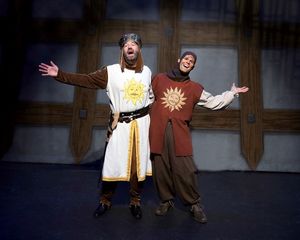 Kent Fieldsend is King Arthur and Brett Spahr is Patsy Photo