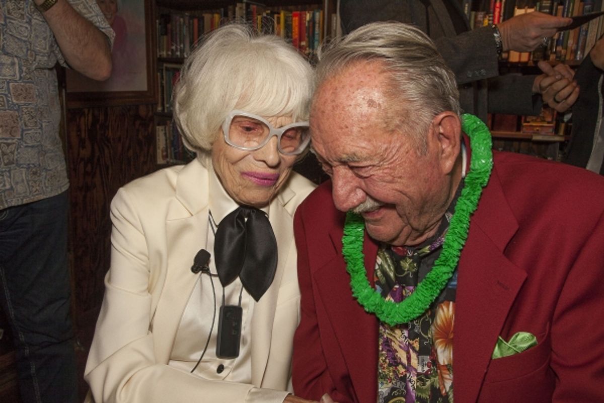 Carol Channing and Magic Castle Founder, Milt Larsen, share a magical moment. at 
