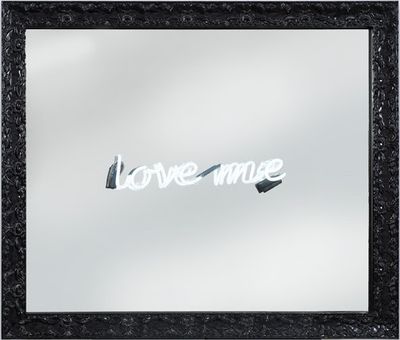 Tapp Francke, 'Love Me' neon, mirror, frame, 39.5" x 39.5" x 3&quot Photo