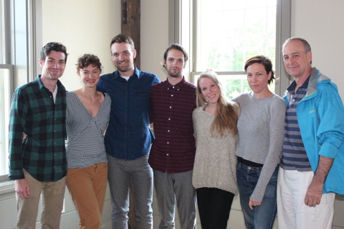 The cast of The Harvest - Cameron Scoggins; Elvy Yost; Micah Stock; Jacob Perkins; Emma Myles; Rebecca Henderson; Michael Countryman at 