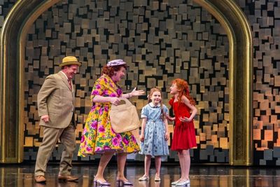 Mike Accardo (Nathan), Nancy Voights (Leona), Brooklyn Shuck (Little Bertie) and Pres Photo