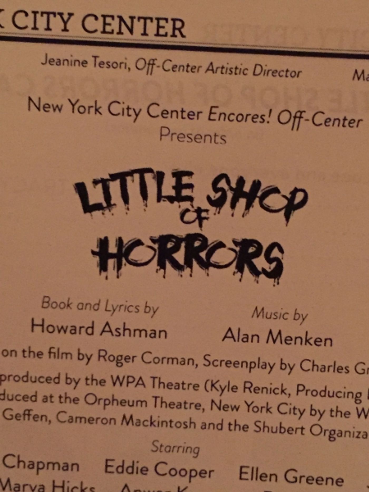 BWW Exclusive: Dick Scanlan Takes Us Behind the Scenes of Encores! Off-Center's Epic LITTLE SHOP OF HORRORS! Image