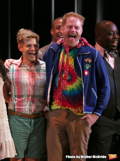 Andrew Keenan-Bolger and Jesse Tyler Ferguson during the Curtain Call for the One Nig Photo