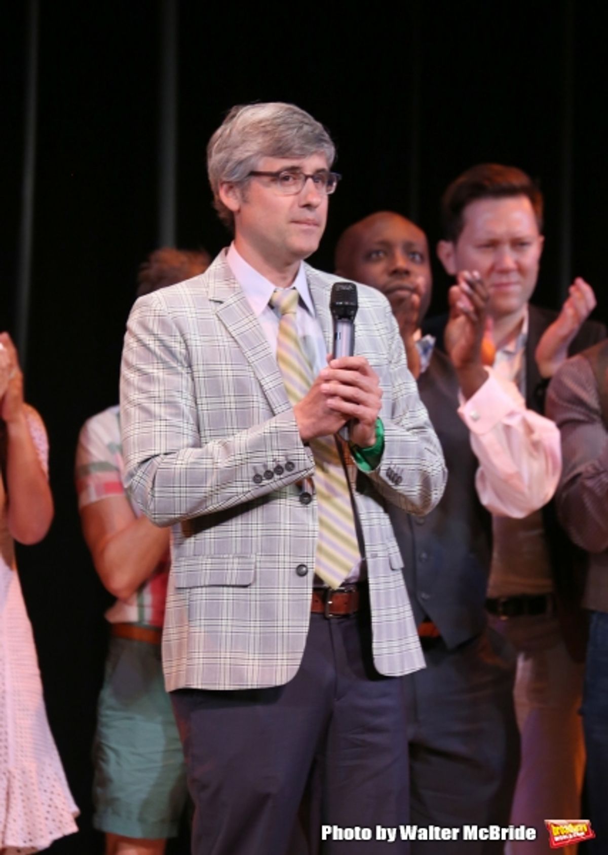 Mo Rocca during the Curtain Call for the One Night Only 10th Anniversary Concert of ''The 25th Annual Putnam County Spelling Bee'' at Town Hall on July 6, 2015 in New York City. at 