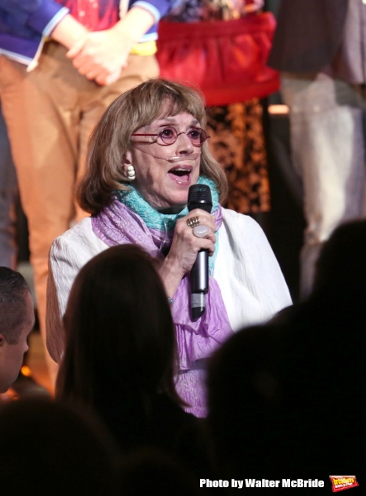 Phyllis Newman during the Curtain Call for the One Night Only 10th Anniversary Concert of ''The 25th Annual Putnam County Spelling Bee'' at Town Hall on July 6, 2015 in New York City. at 
