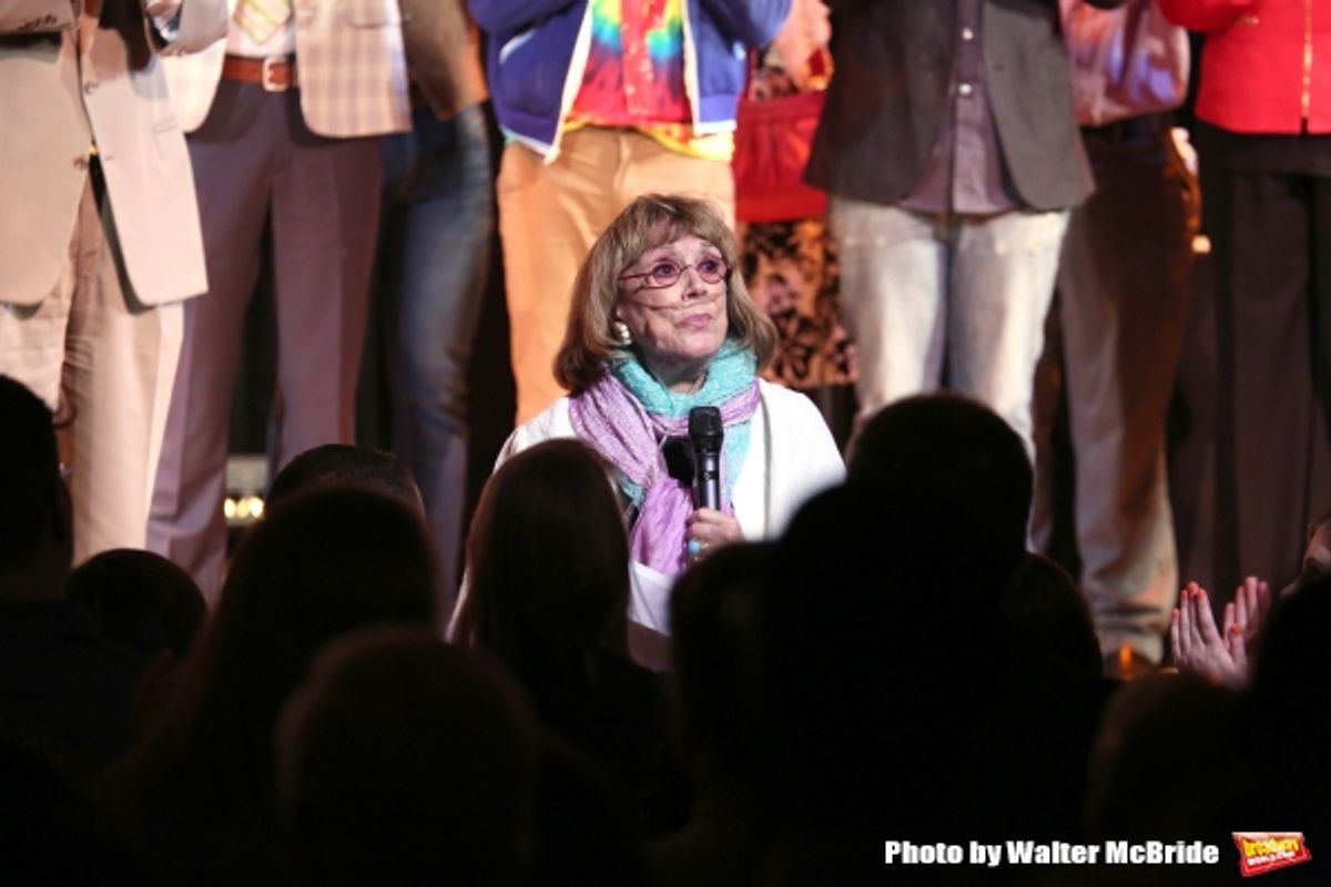 Phyllis Newman during the Curtain Call for the One Night Only 10th Anniversary Concert of ''The 25th Annual Putnam County Spelling Bee'' at Town Hall on July 6, 2015 in New York City. at 