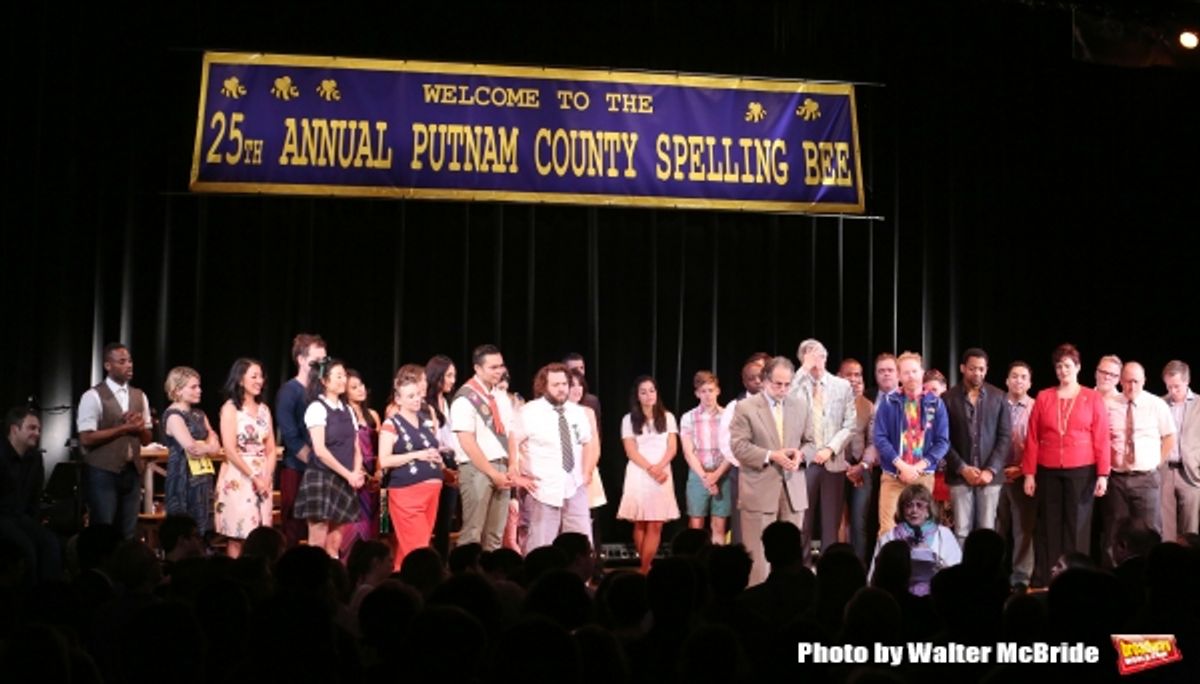 Phyllis Newman with Cast Alumni featuring: Celia Keenan-Bolger, Jenni Barber, Dan Folger, Deborah S. Craig, Sarah Saltzberg, Jose Llana, Andrew Keenan-Bolger, Jesse Tyler Ferguson, Derrick Baskin, Lisa Howard and Jay Reiss during the Curtain Call for the  at 