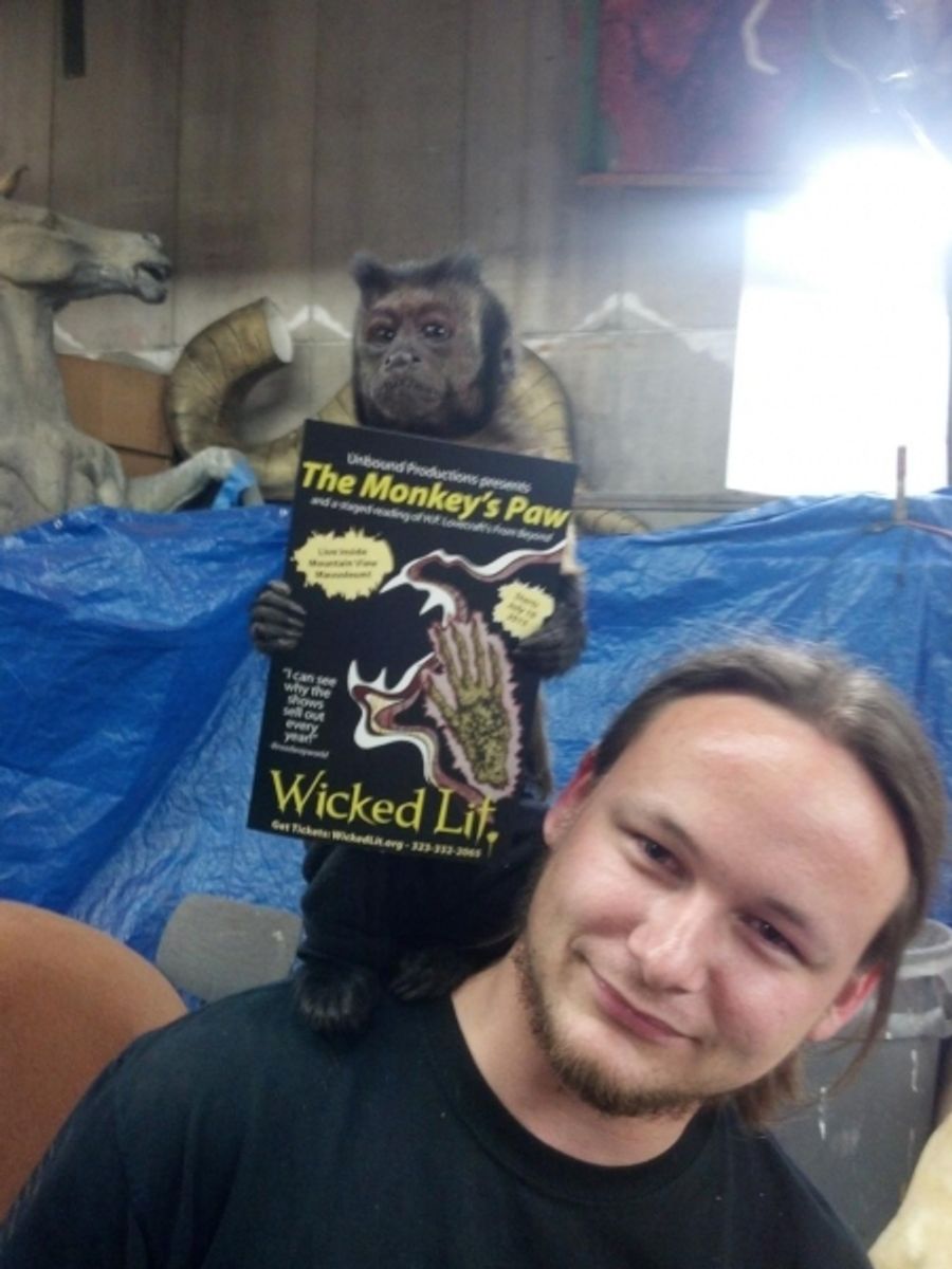 Photo Flash: Movie Star Monkey Supports Unbound's THE MONKEY'S PAW Image
