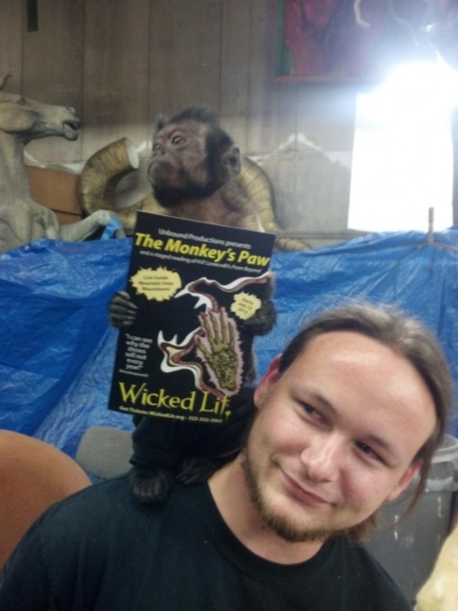 Photo Flash: Movie Star Monkey Supports Unbound's THE MONKEY'S PAW Image