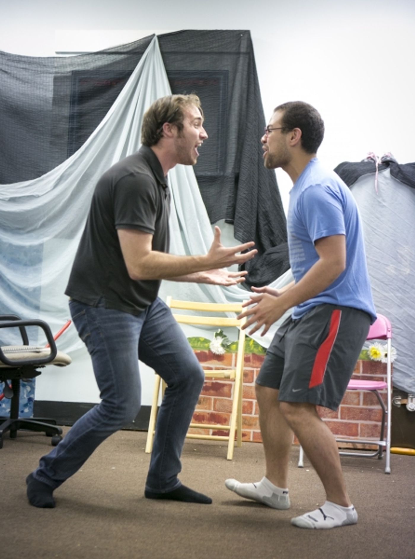 Photo Flash: First Look at Neala Barron, Matt Frye & More in Rehearsal for Brown Paper Box Co.'s [title of show]  Image